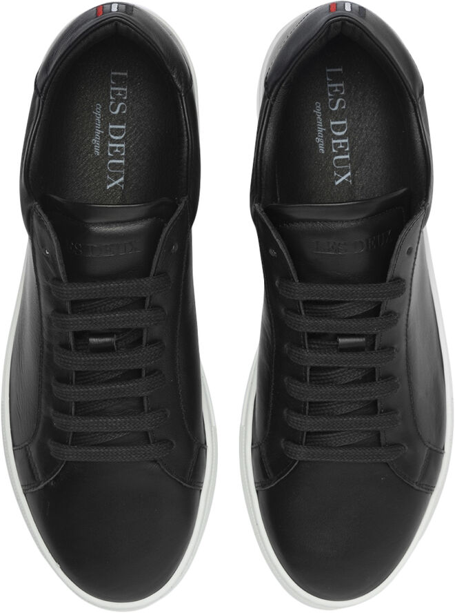 Les Deux Theodor Leather Sneaker Sort