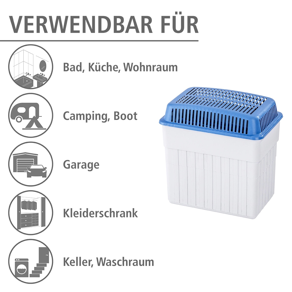 WENKO Luftentfeuchter »Feuchtigkeitskiller« für 160 m³ Räume ausreichend für 4,7 l Flüssigkeit
