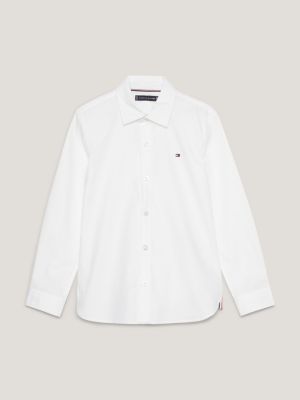 Camisa de algodão dobby de corte regular