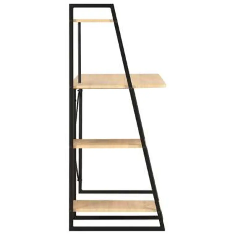vidaXL - Bureau - Zwart - Bewerkt hout