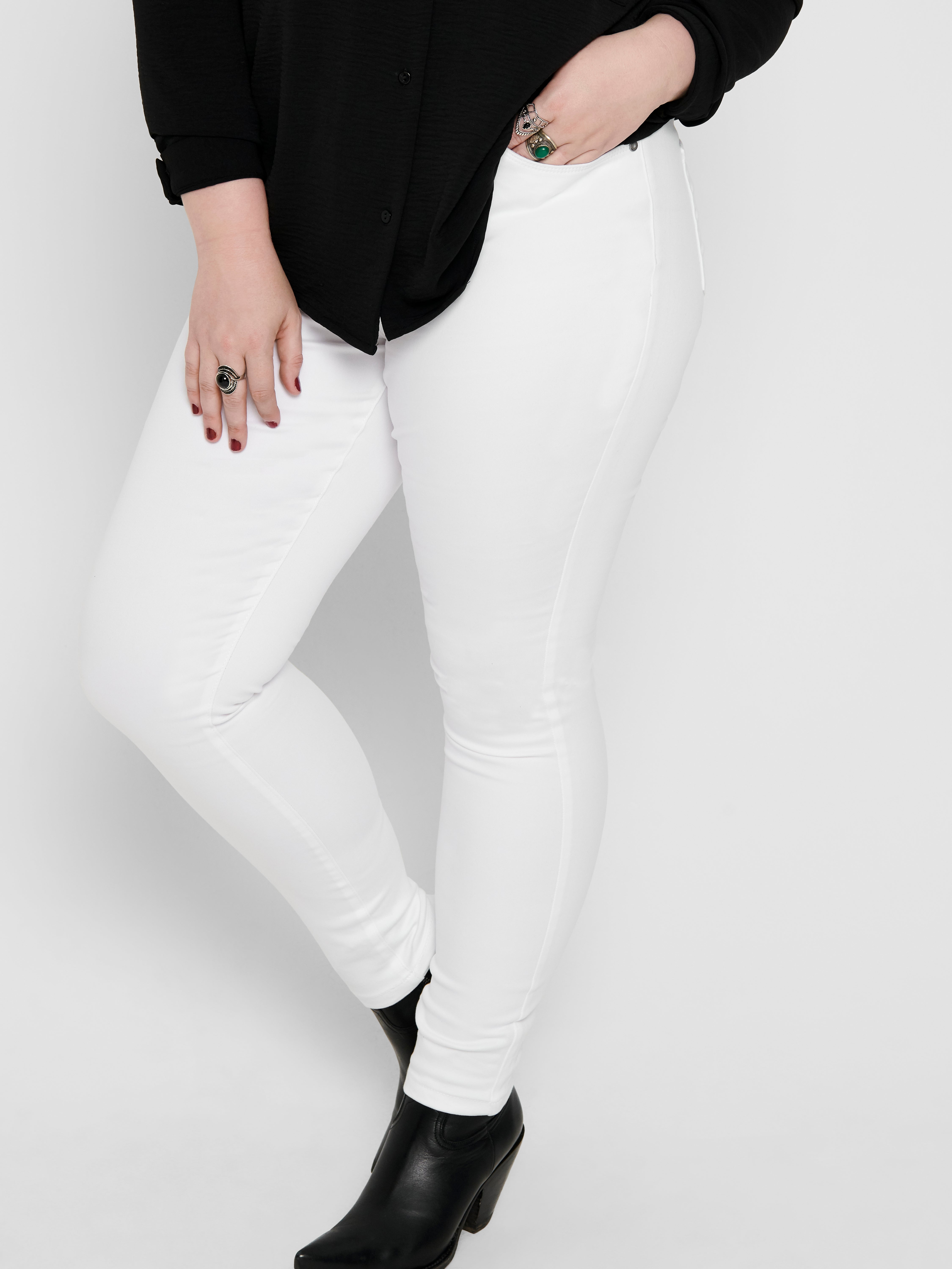 CARAUGUSTA Hohe Taille Skinny Fit Jeans White
