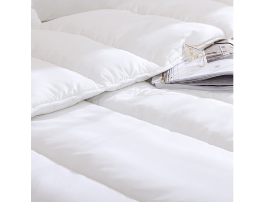SOMEO - Ensemble couette + 2 oreillers Pack couette hiver 550g et oreiller éco naturel moelleux bla...