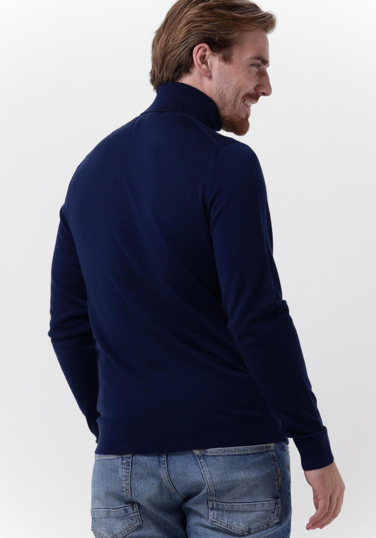 CALVIN KLEIN donkerblauwe calvin klein coltrui superior wool turtle neck