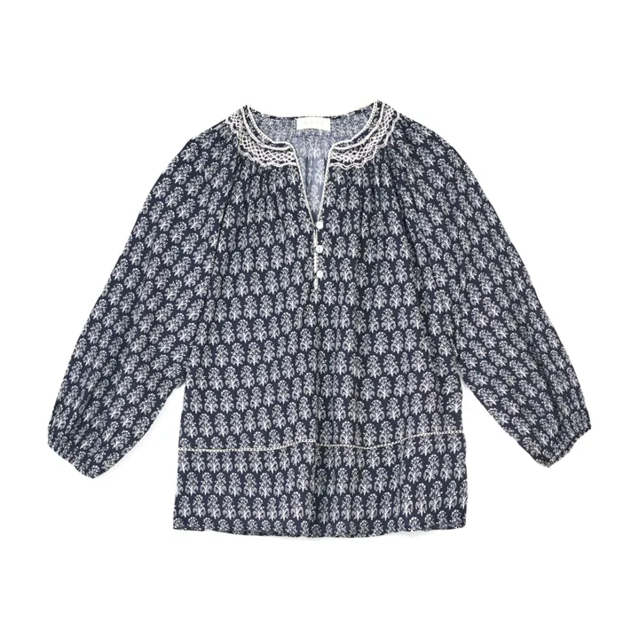 M.A.B.E. Blouse Imprimée Nala  | Noir