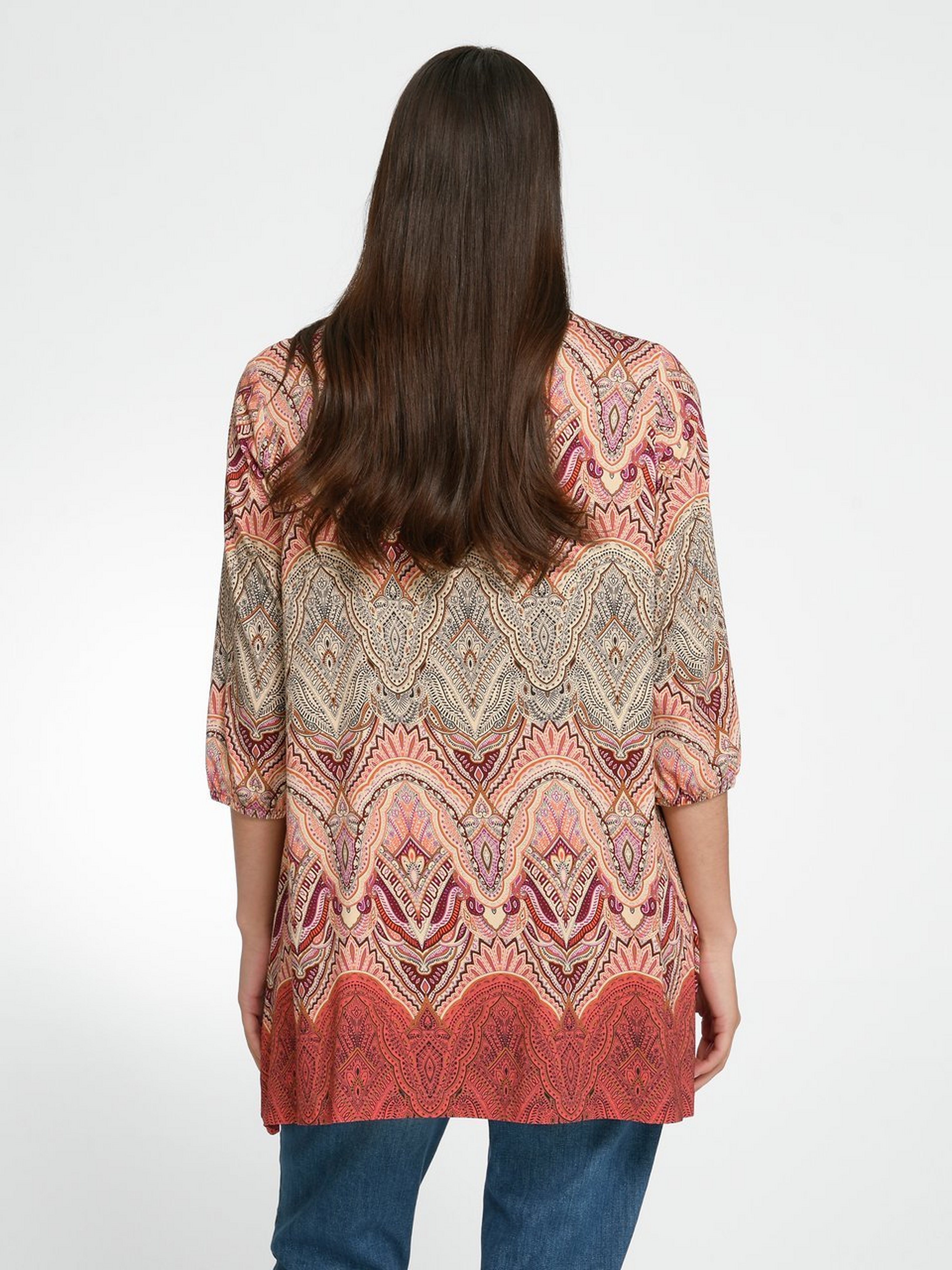 Rundhals-Shirt mit 3/4-Arm