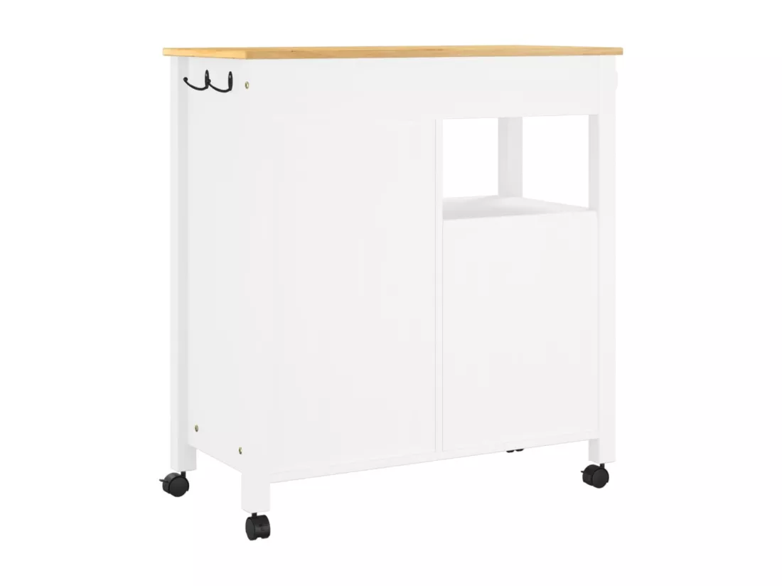 Chariot de cuisine MONZA 84x40x90 cm bois massif de pin