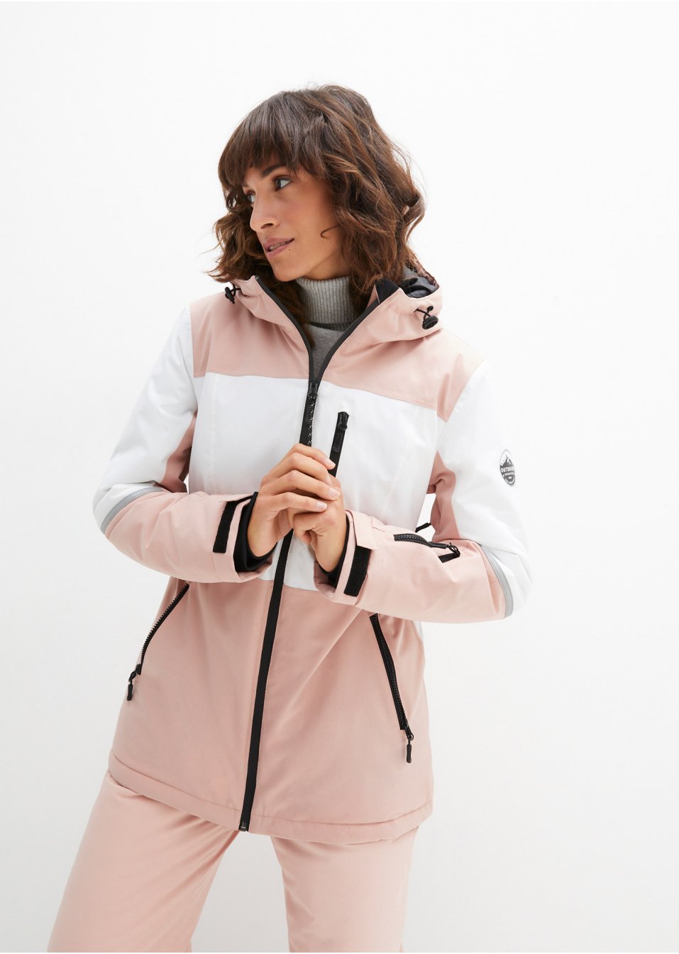 Veste de ski fonctionnelle à capuche, étanche