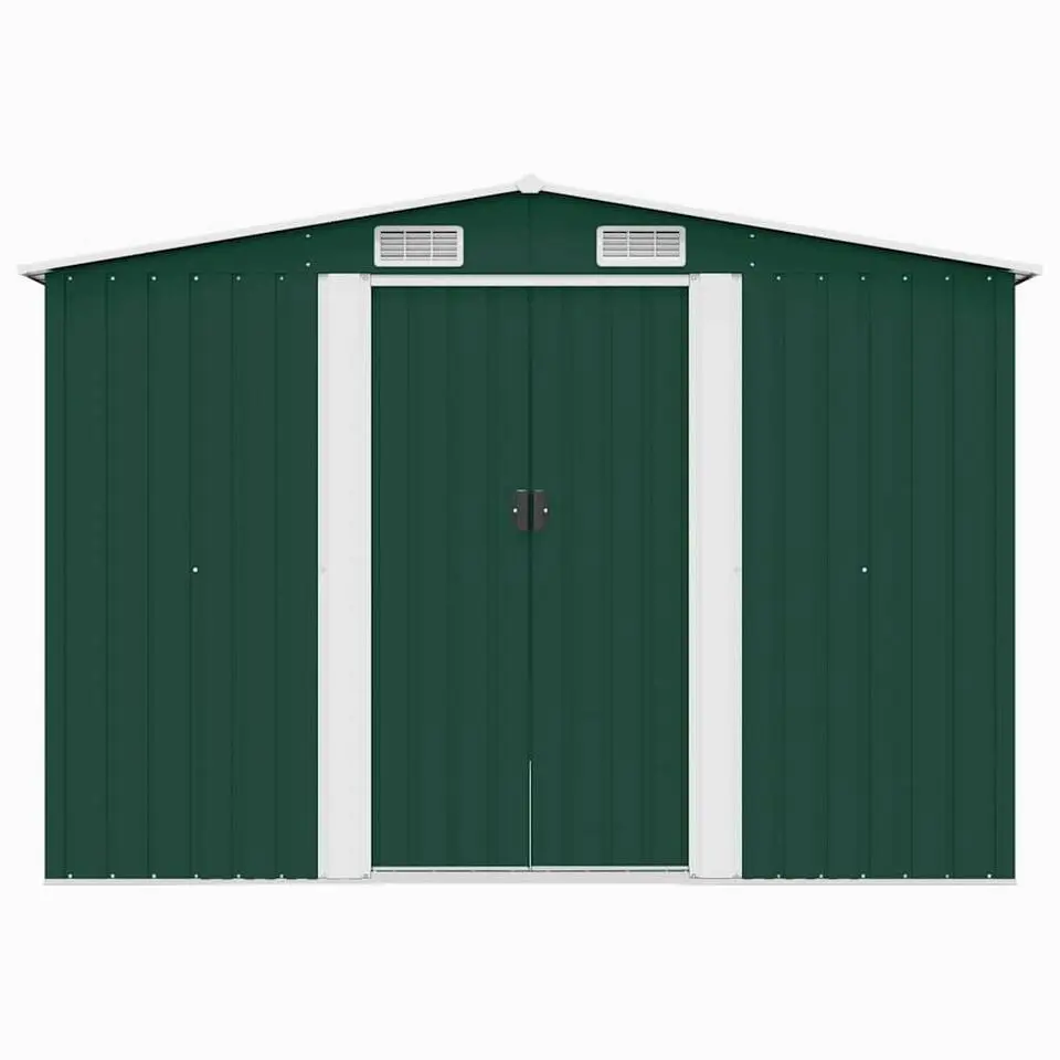 vidaXL - Tuinschuur - Groen - Staal