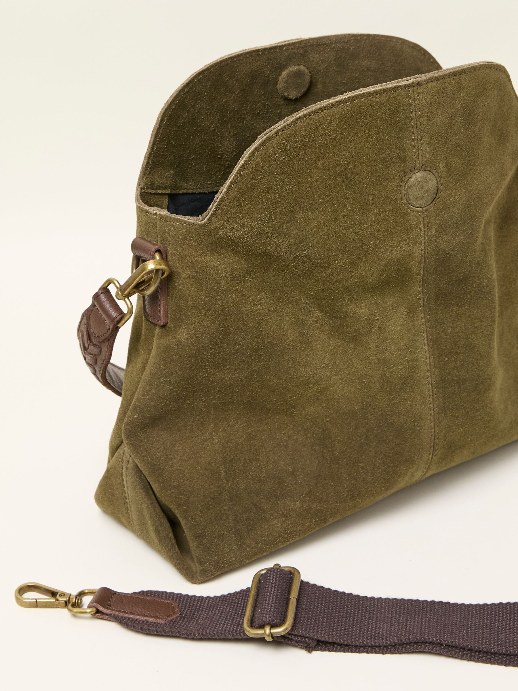 Groen - FatFace Suede Envelope Bag