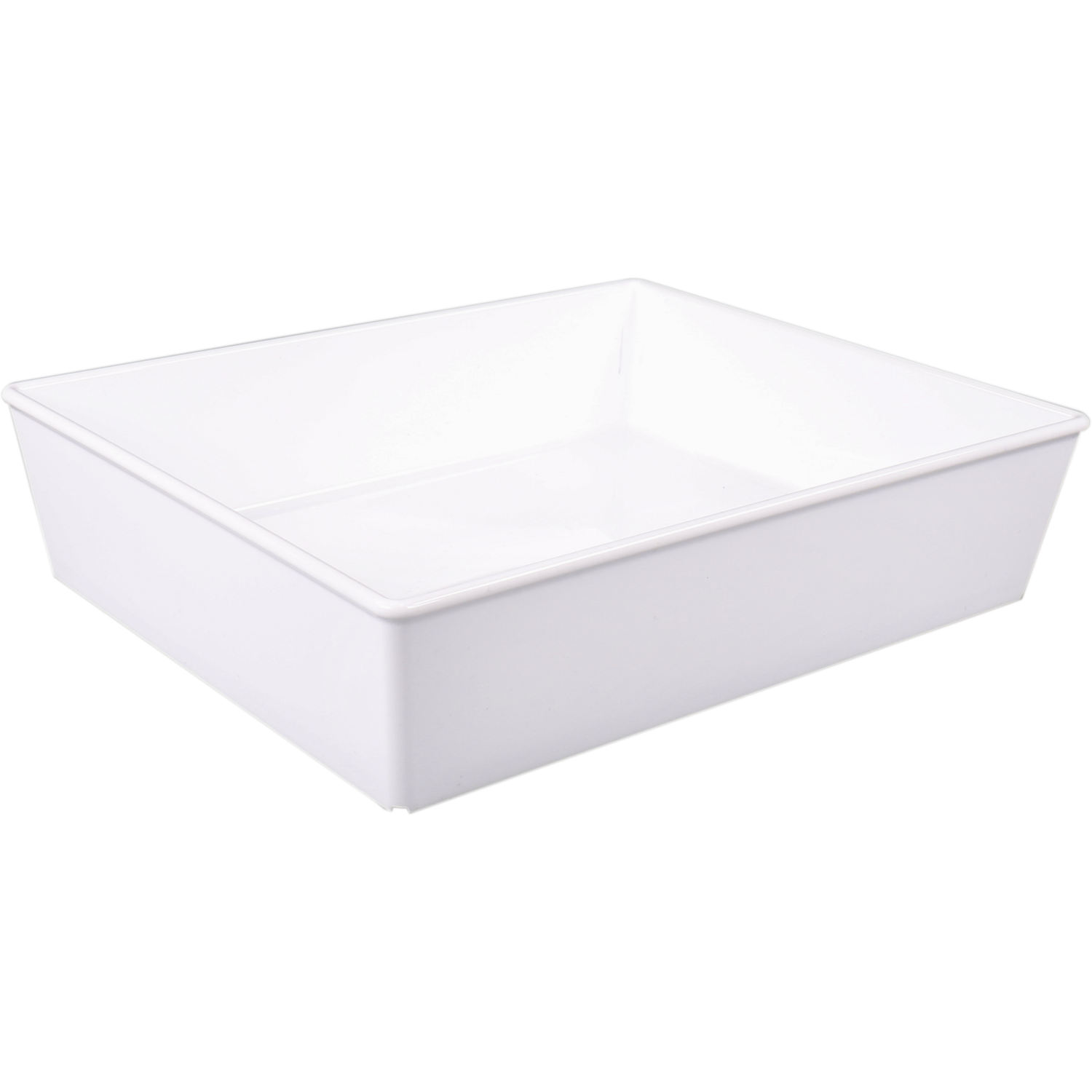 Ornamin Schaal, reusable, onbreekbaar, sAN, rechthoekig, 1250ml, 220x180x50mm, wit