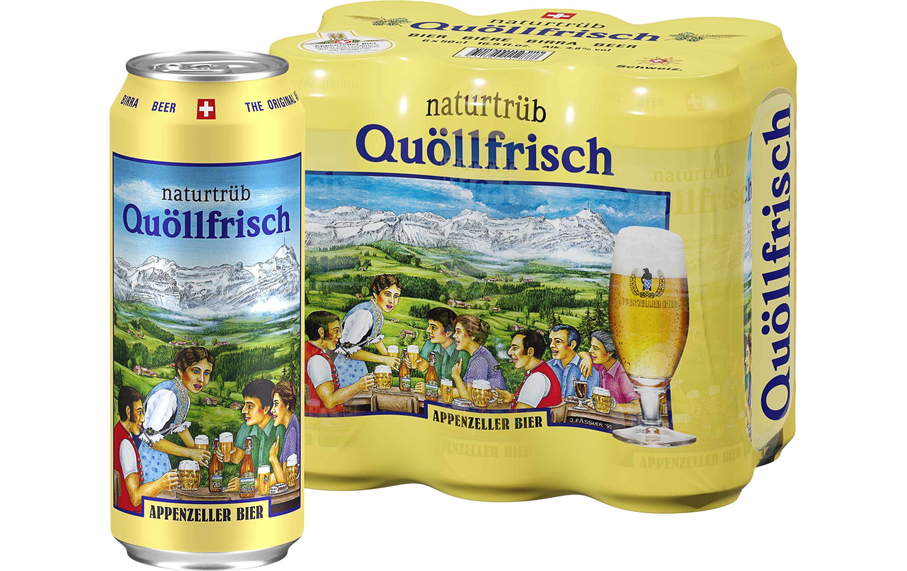 Bier Quöllfrisch naturtrüb 6 x 0.5 lLagerbier