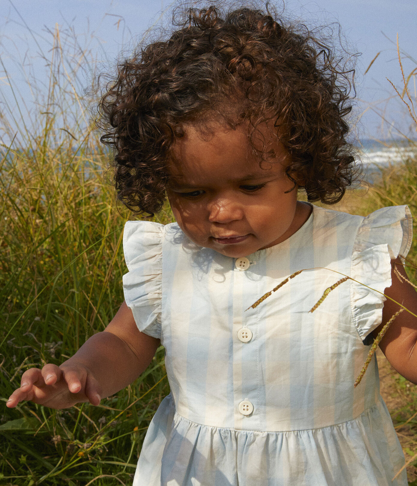 Robe en popeline vichy bébé