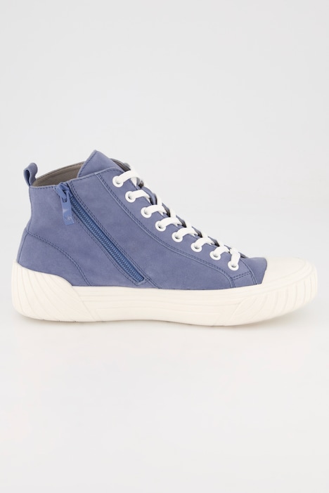 Caprice Leder-Sneaker, hoher Schaft, Zipper, Komfortweite