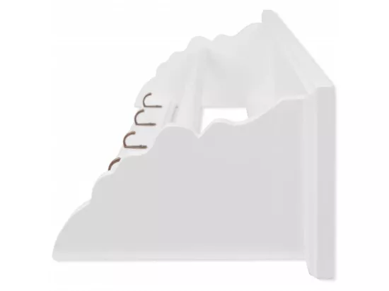 Porte-manteau PFDM blanc style baroque