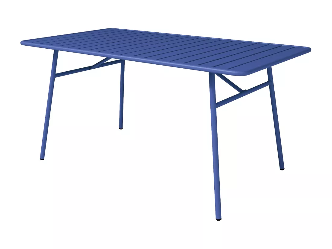 Table de jardin L.160 cm en métal - Bleu nuit - MIRMANDE de MYLIA