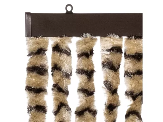 Rideau anti-mouches beige et marron 56x200 cm chenille
