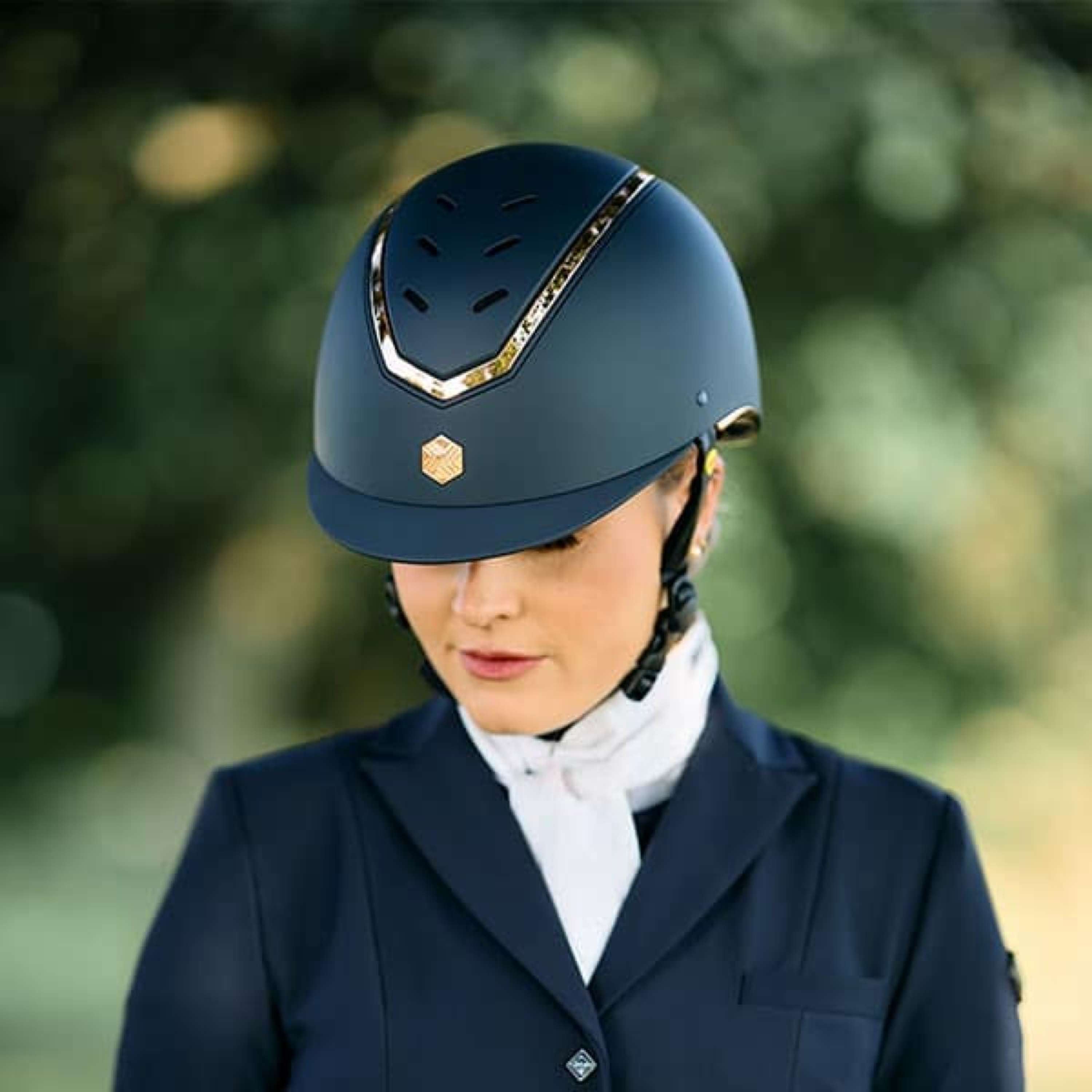 Charles Owen Cap Kylo MIPS Navy Matte/Rose Gold