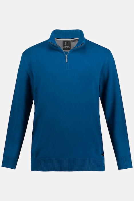 JP 1880 Stricktroyer, Stehkragen, Zipper, Langarm, bis 7 XL