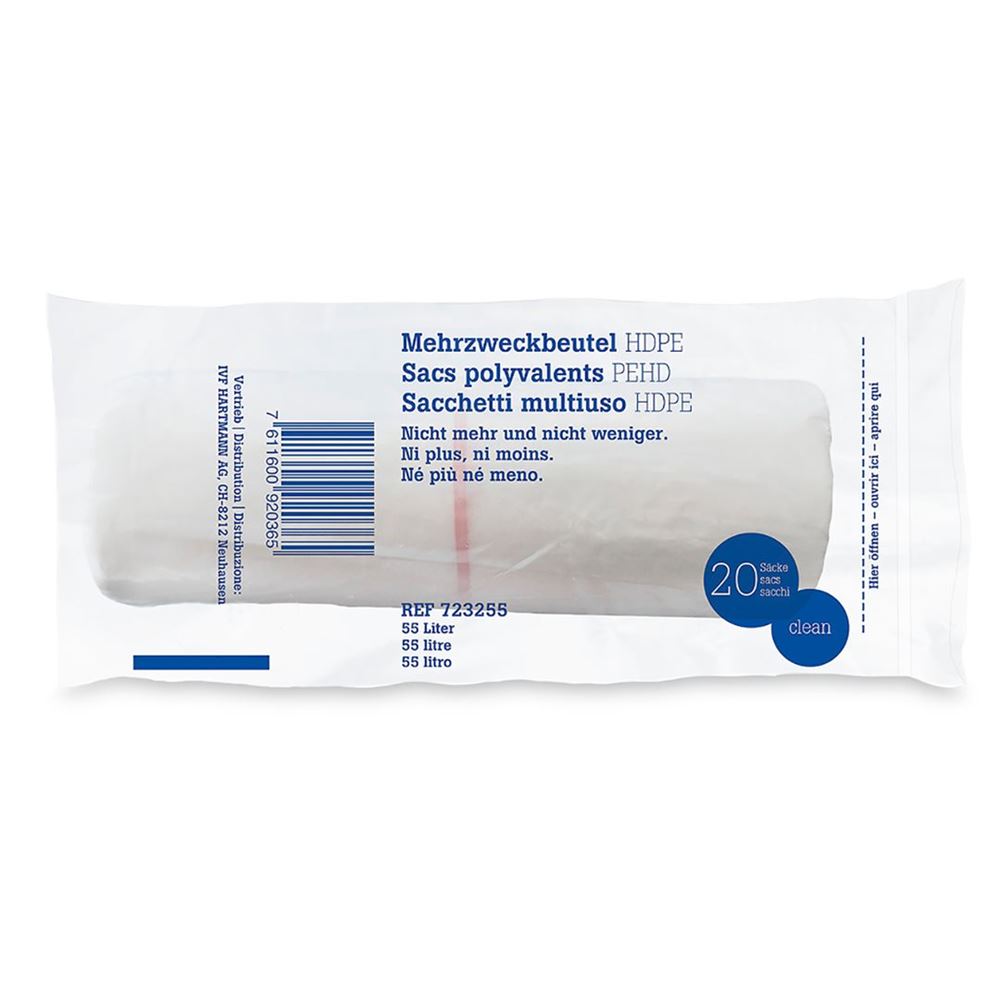 FUNNY Mehrzweckbeutel 55l HDPE Rollen 20 Stk