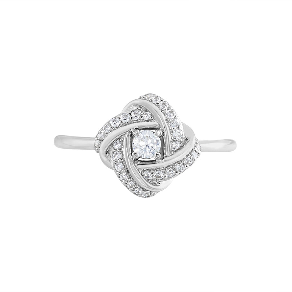 Bague Anasthase Argent Blanc Oxyde De Zirconium