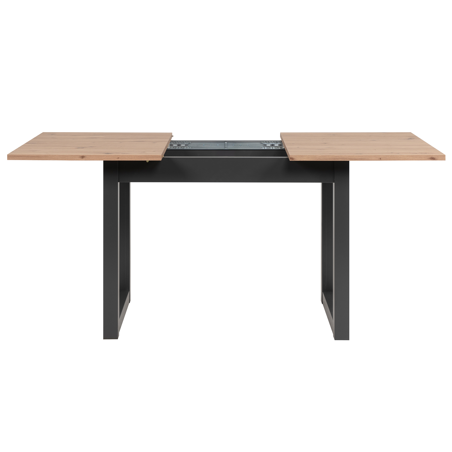 Esstisch DENVER - Artisan Eiche - anthrazit - 120-160x90 cm