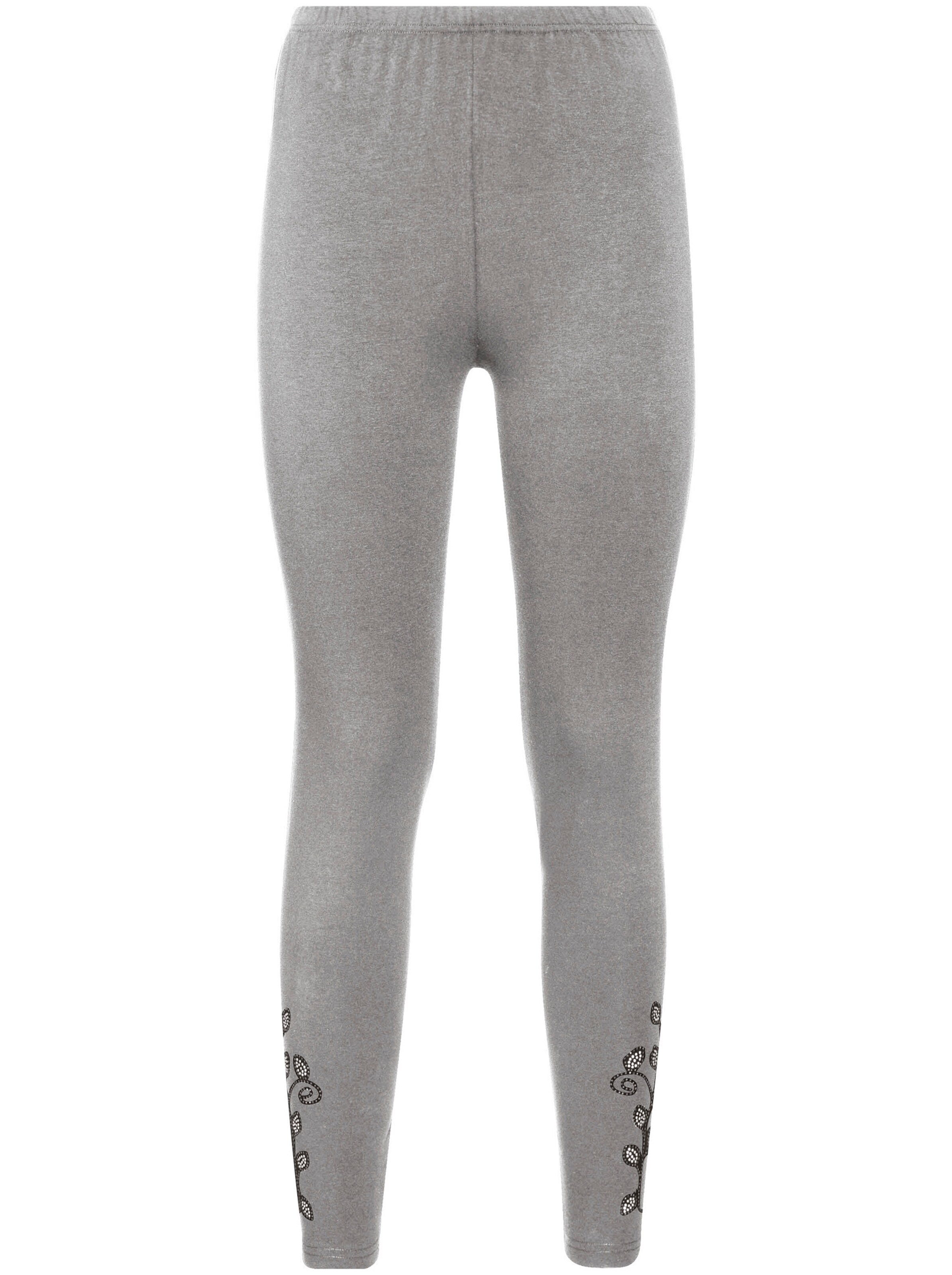 feel good Leggings in schwarz + grau-meliert