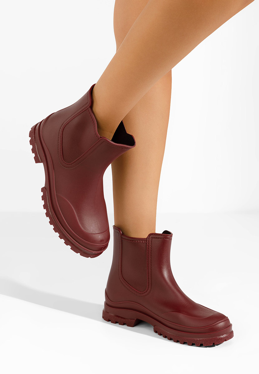 Bottines en caoutchouc rouges Zariella V2