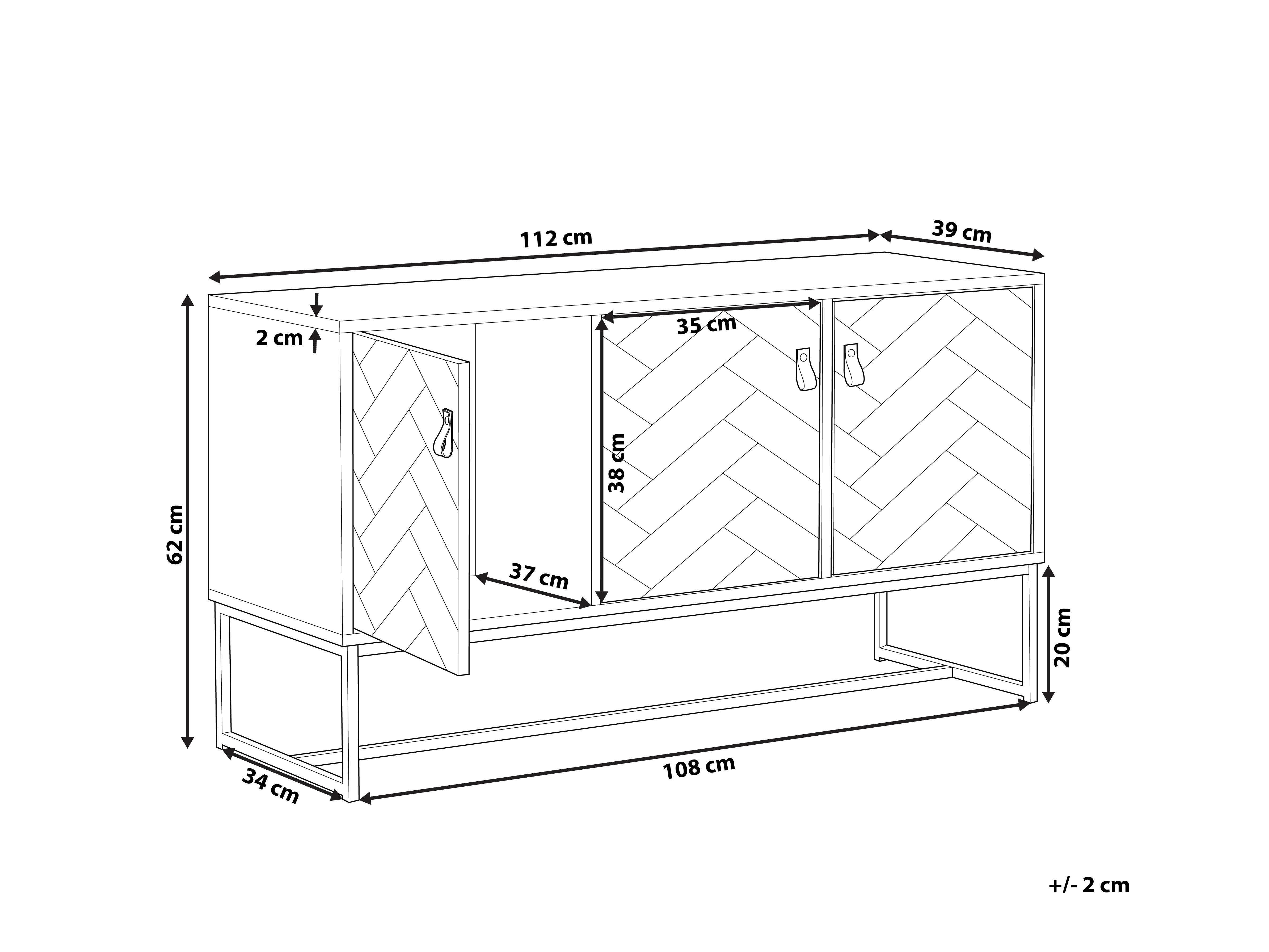 Kast NUEVA Donkerbruin/wit