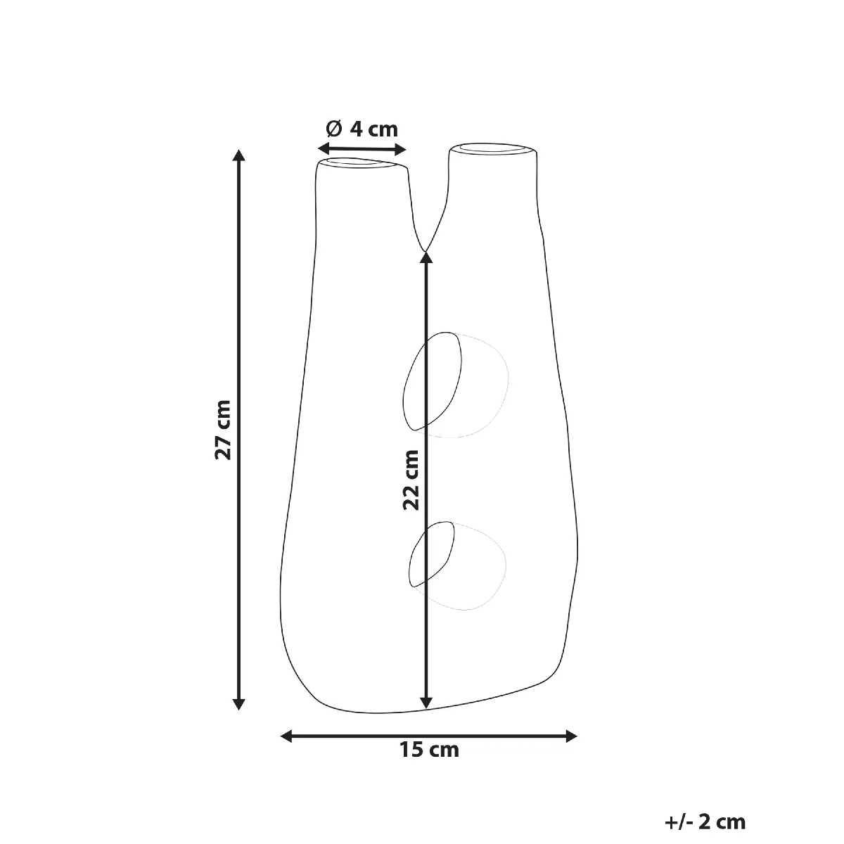 BELIANI Vase UARU - Céramique Marron