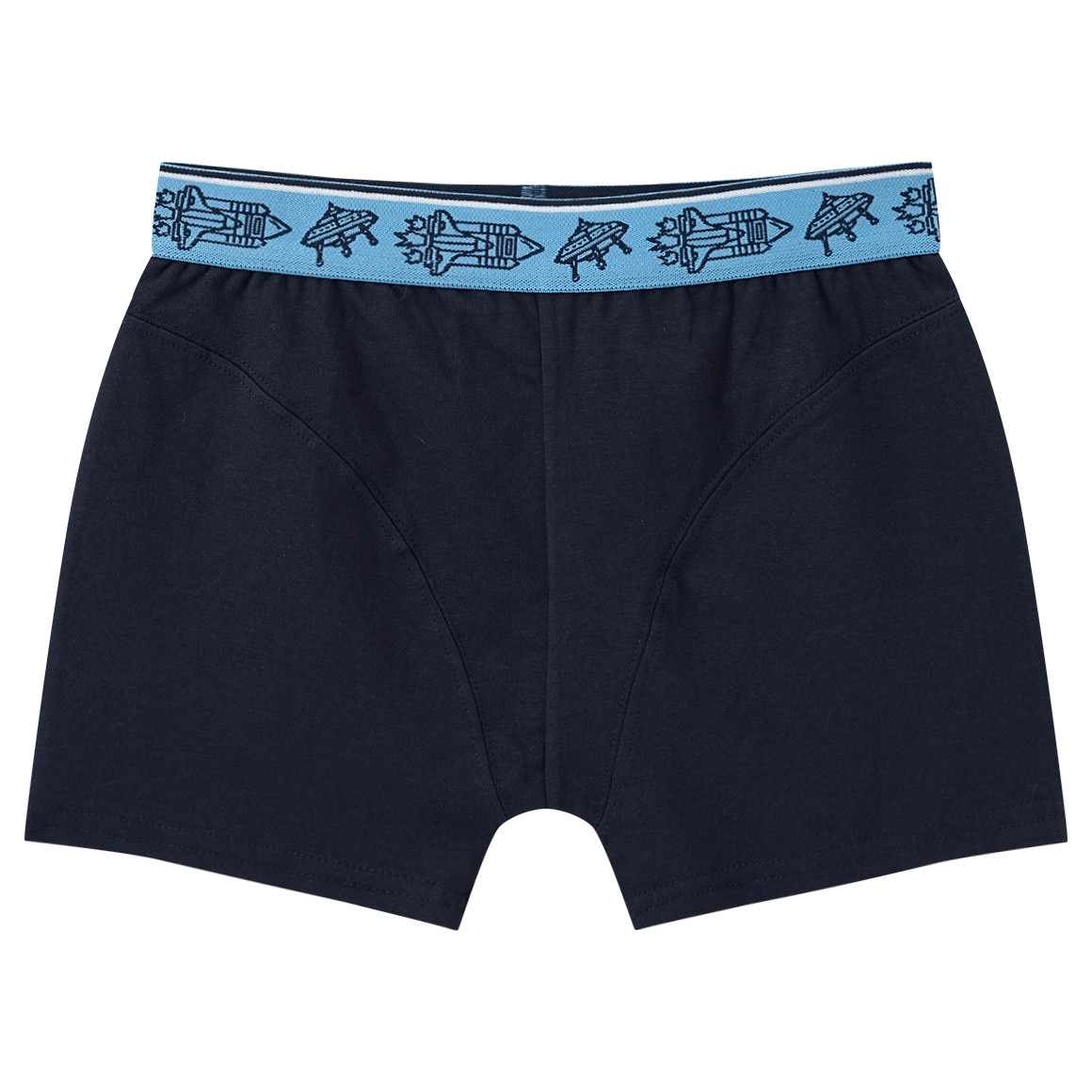 Yigga 3 Jungen Boxer in Unifarben dunkelblau