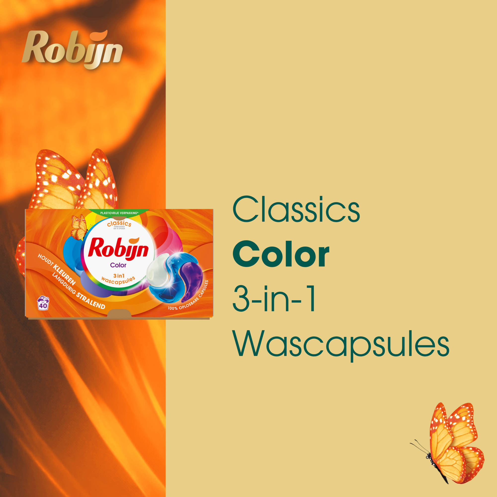 Robijn 3-in-1 wascapsules Color - 3 x 40 wasbeurten - 120 wasbeurten