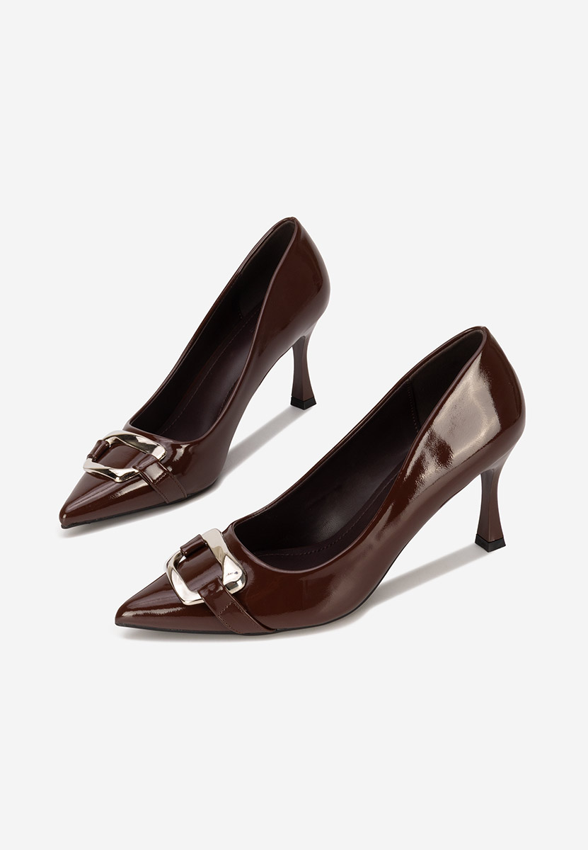 Chaussures à talon fin bruns Jenita