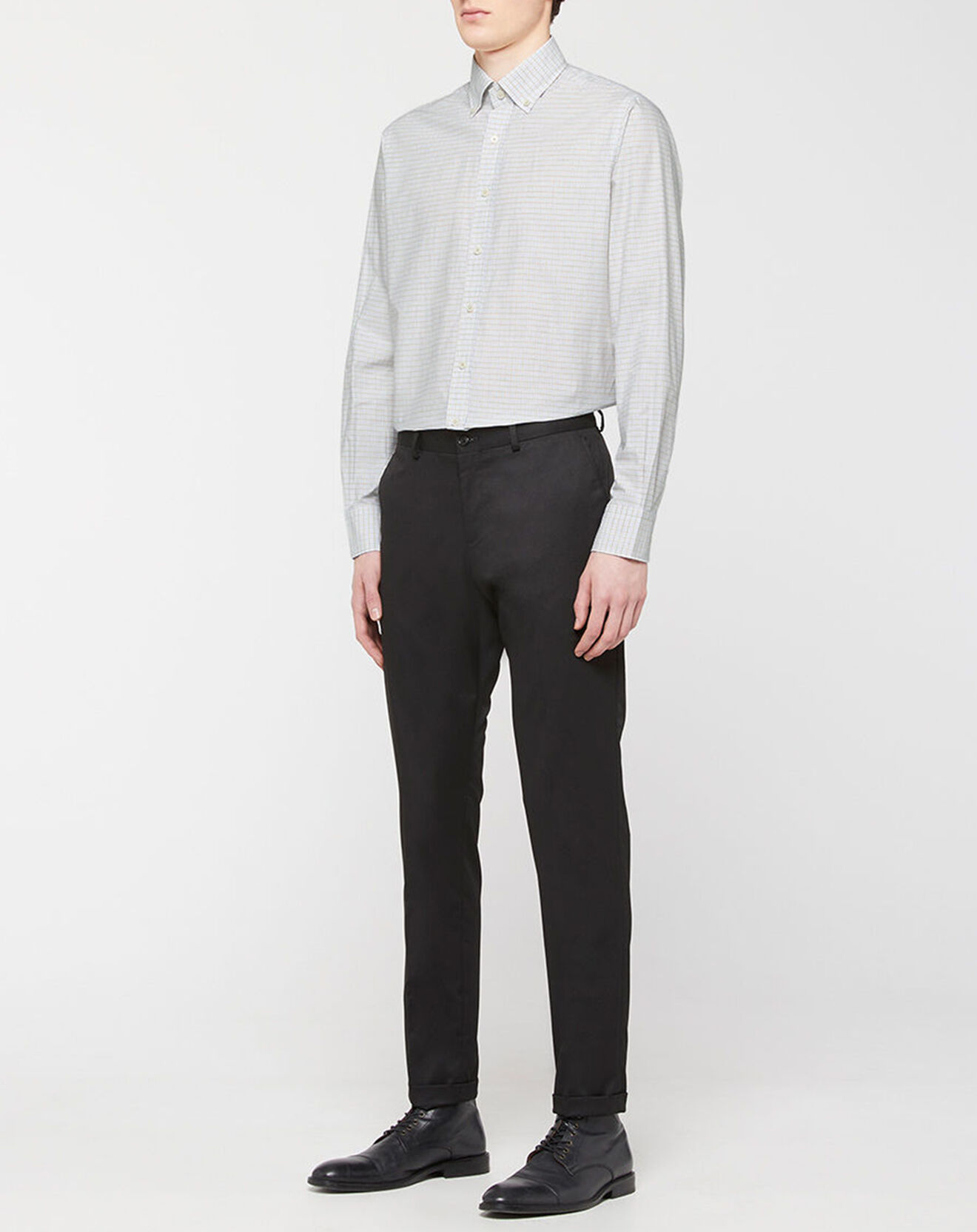 Hackett London Chemise Regular Fit à carreaux beige/blanc