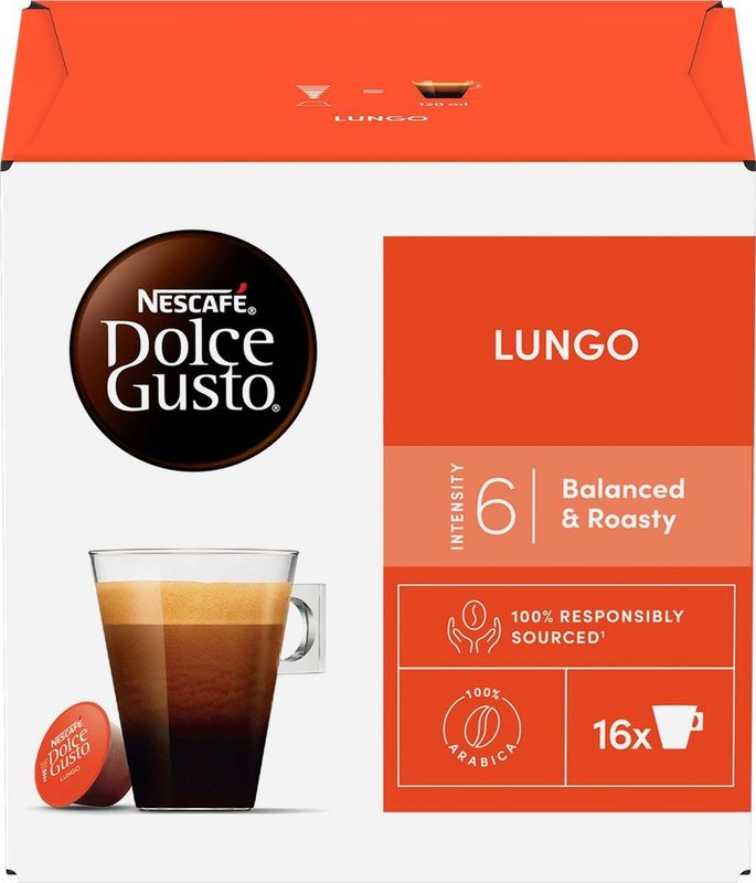 Nescafe - Dolce Gusto Lungo - Koffiecups - 16 Stuks