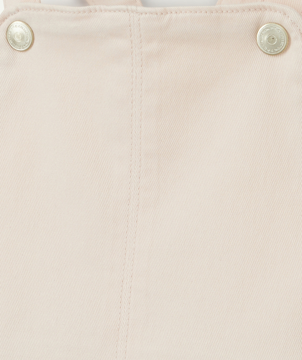 ROBE SALOPETTE BÉBÉ FILLE ROSE EN FIBRES RECYCLÉES