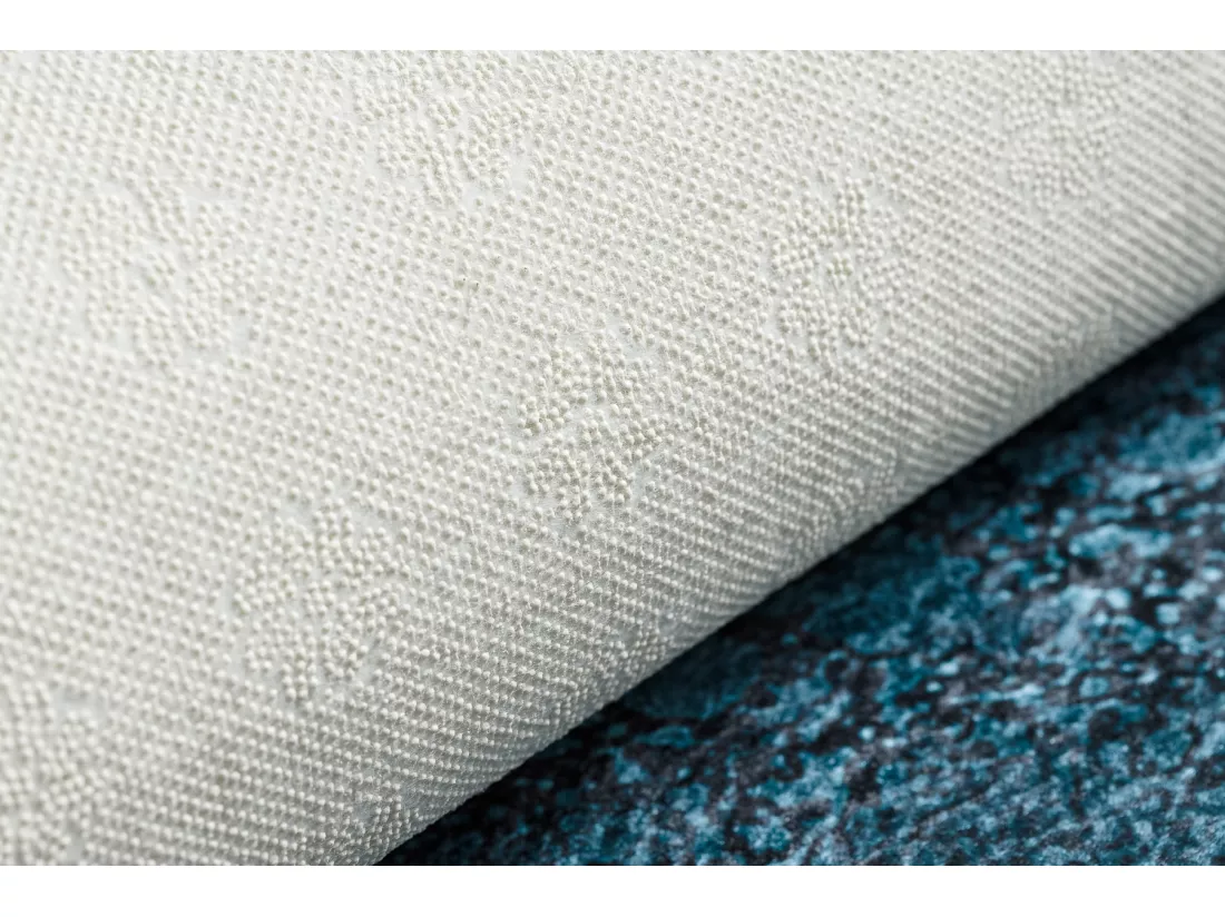 Tapis lavable ANDRE 1173 mosaïque, géométrique antidérapant - turq 120x170 cm