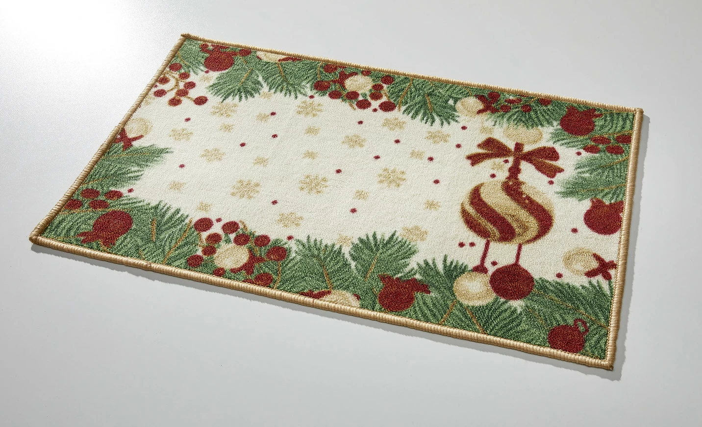 Fußmatte mit Weihnachtsranken-Motiv