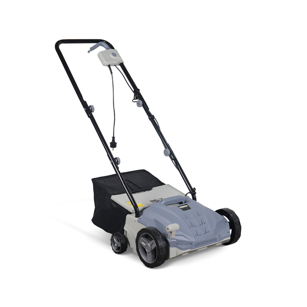 Voltr - scarificateur électrique gazon 1500w - outil 2en1 aérateur et démousseur pelouse. 2 rouleaux : couteaux et griffe.