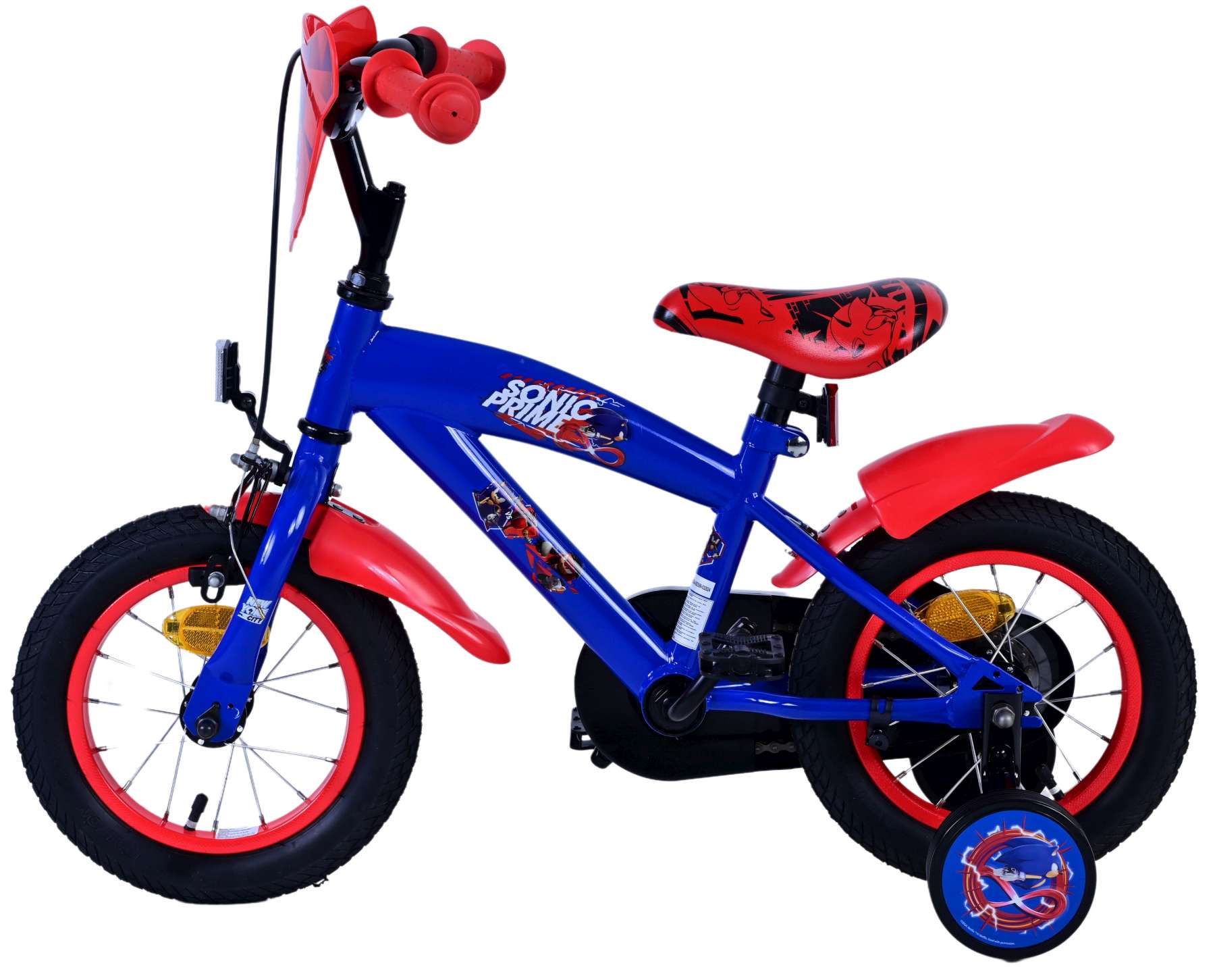 Kinderfahrrad Sonic für Jungen 12 Zoll Kinderrad in Blau Rot Fahrrad
