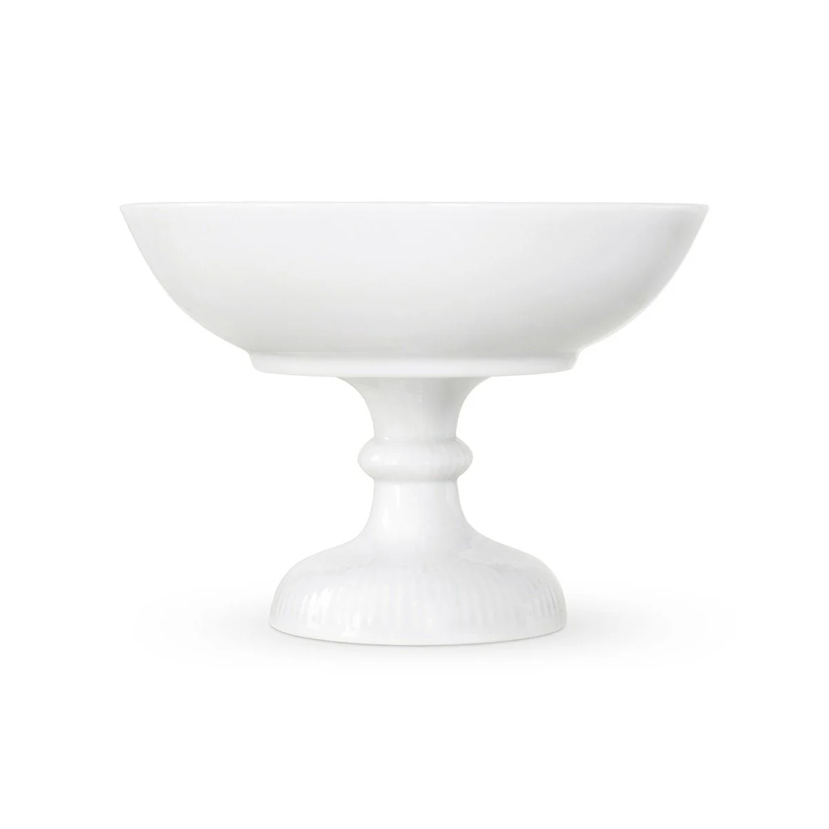 Royal Copenhagen  Hvid Riflet skål - 15 cm.