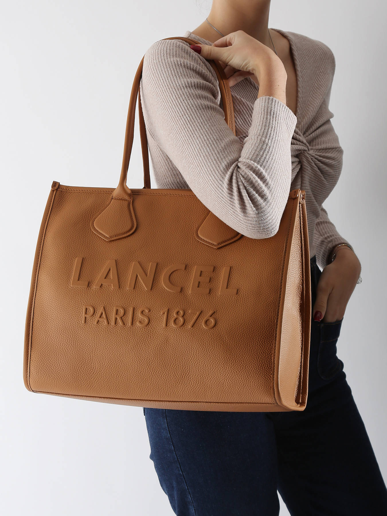 Cabas zipp L Jour cuir LANCEL