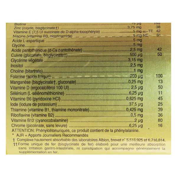 Nutrientes pré-natais Solgar, 60 comprimidos