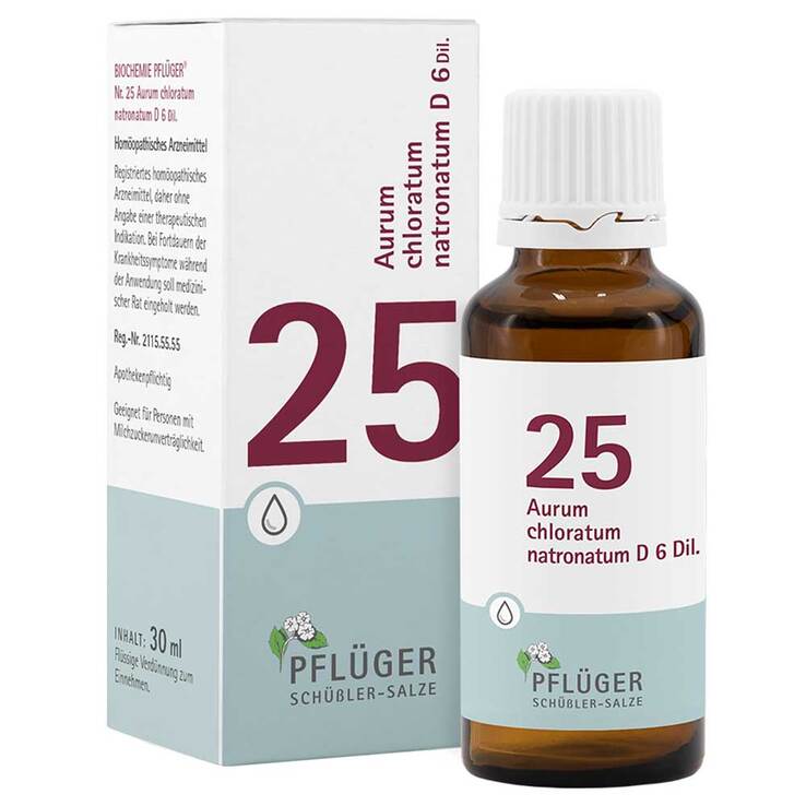 Biochemie Pflüger 25 Aurum chloratum Natrium D 6 Tropfen, 30 ml