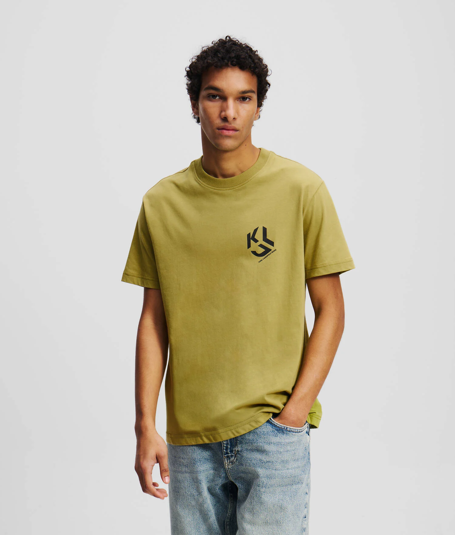 T-SHIRT AVEC MONOGRAMME - Vert Olive