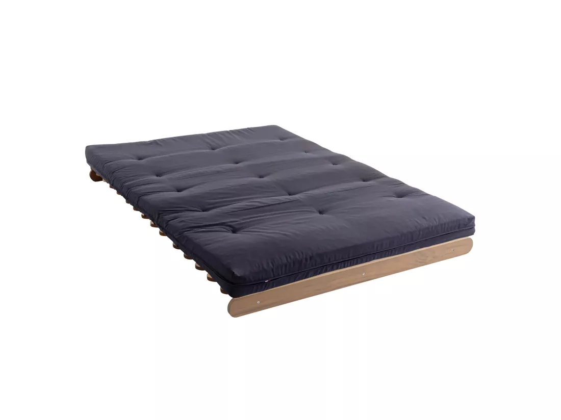 Matelas futon coeur en mousse à mémoire de forme, anthracite 90x200