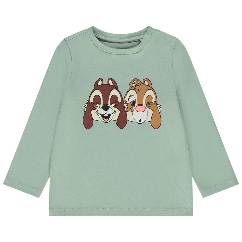 T-shirt manches longues Tic et Tac Disney pour bébé garçon - Vert
