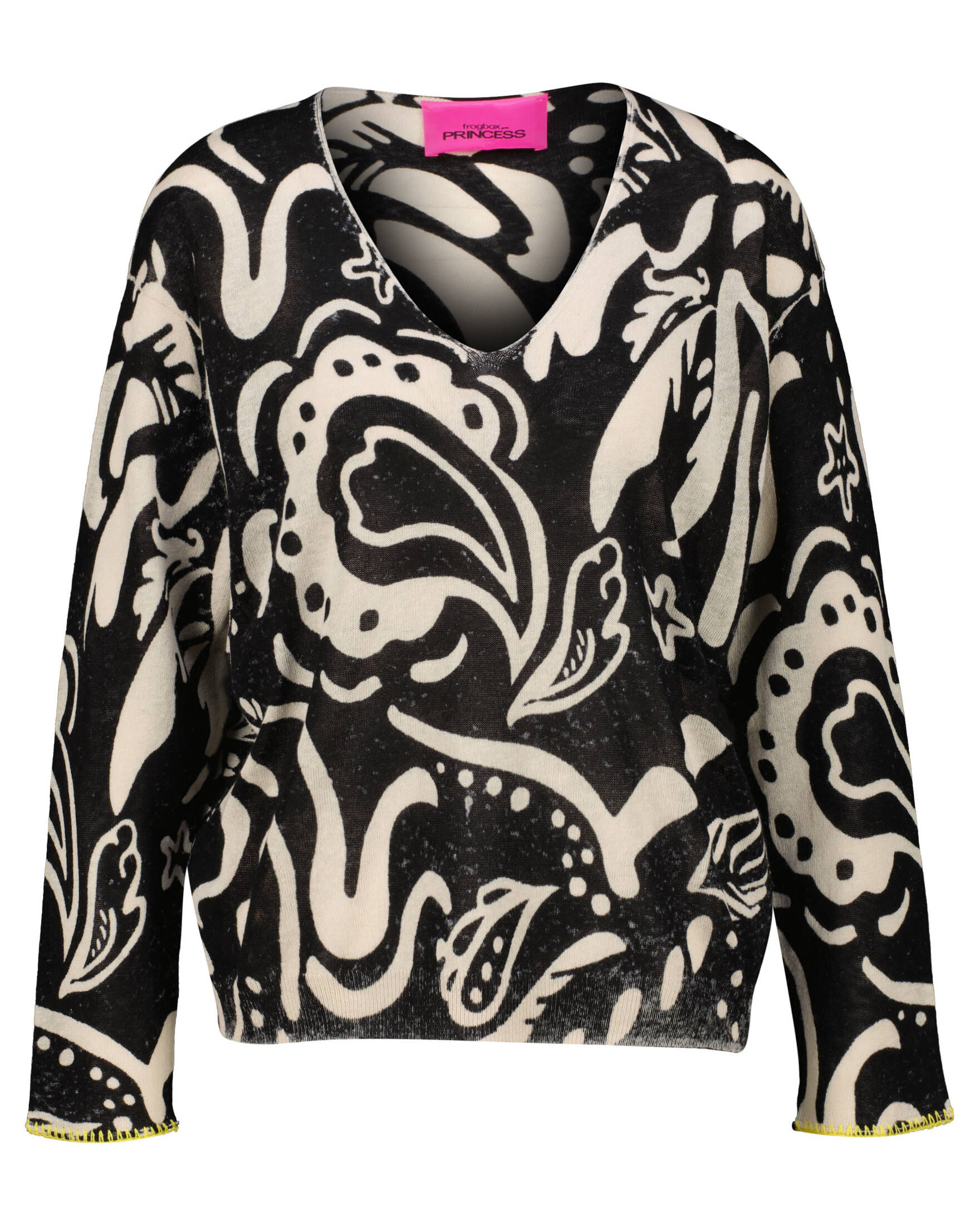Frogbox| Damen Strickpullover mit Leinen
