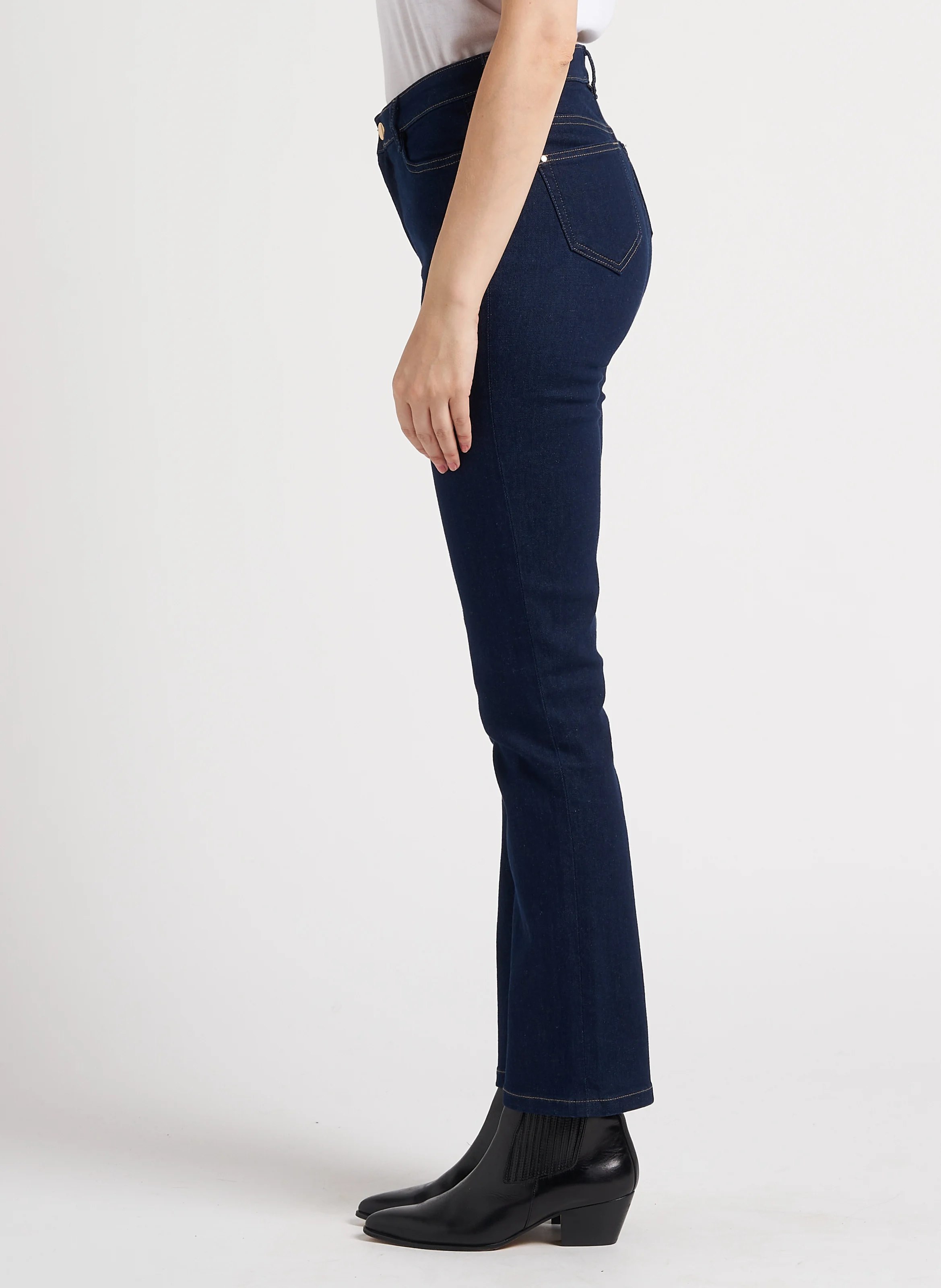 SONIA - Jean slim délavé en coton mélangé | Bleu