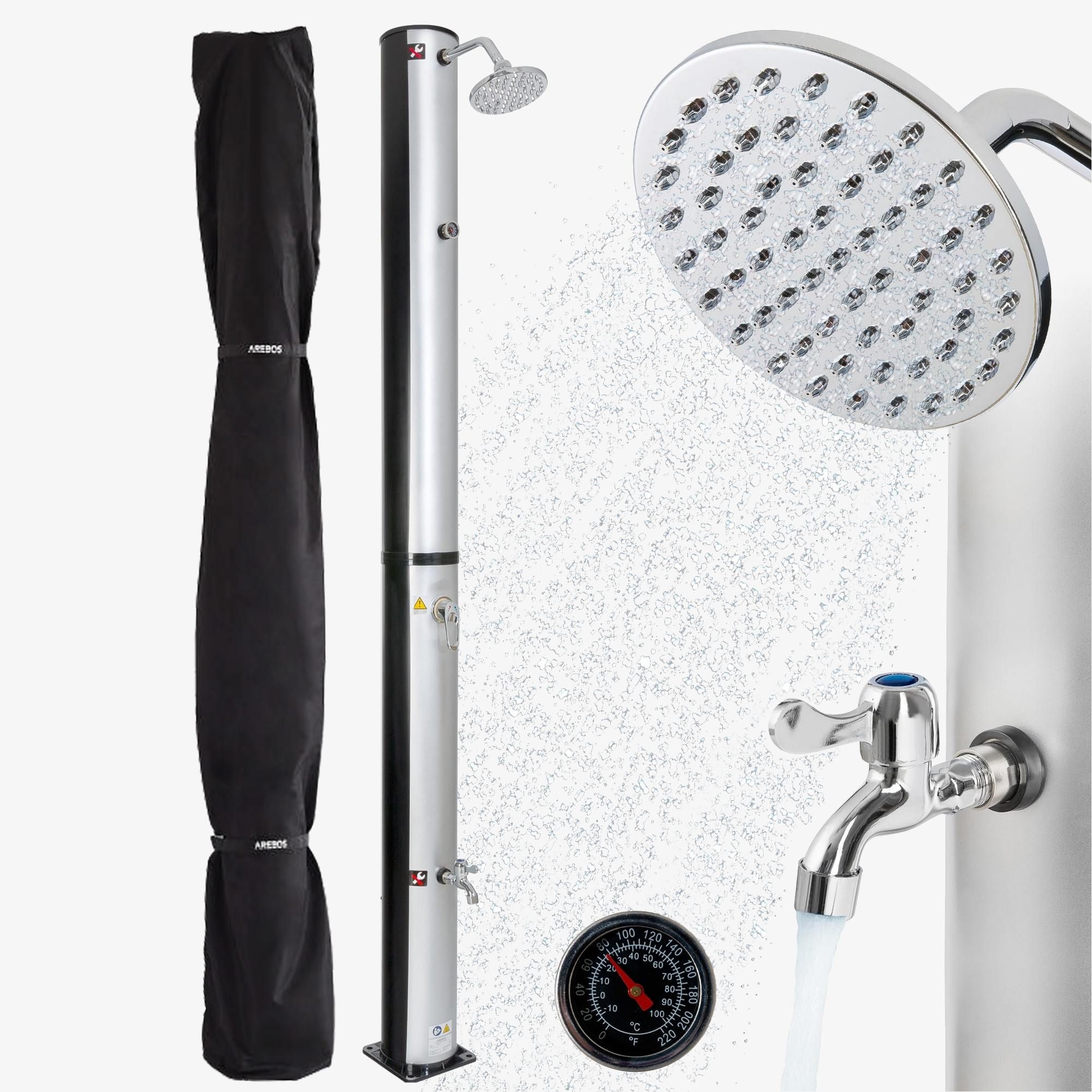 Solardusche 37L silber