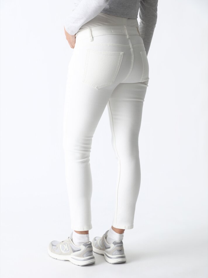 Calça jeans skinny para gestante - Branca